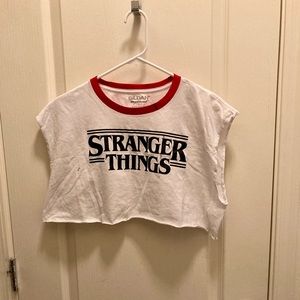 Stranger Things crop top Gildan size Large
